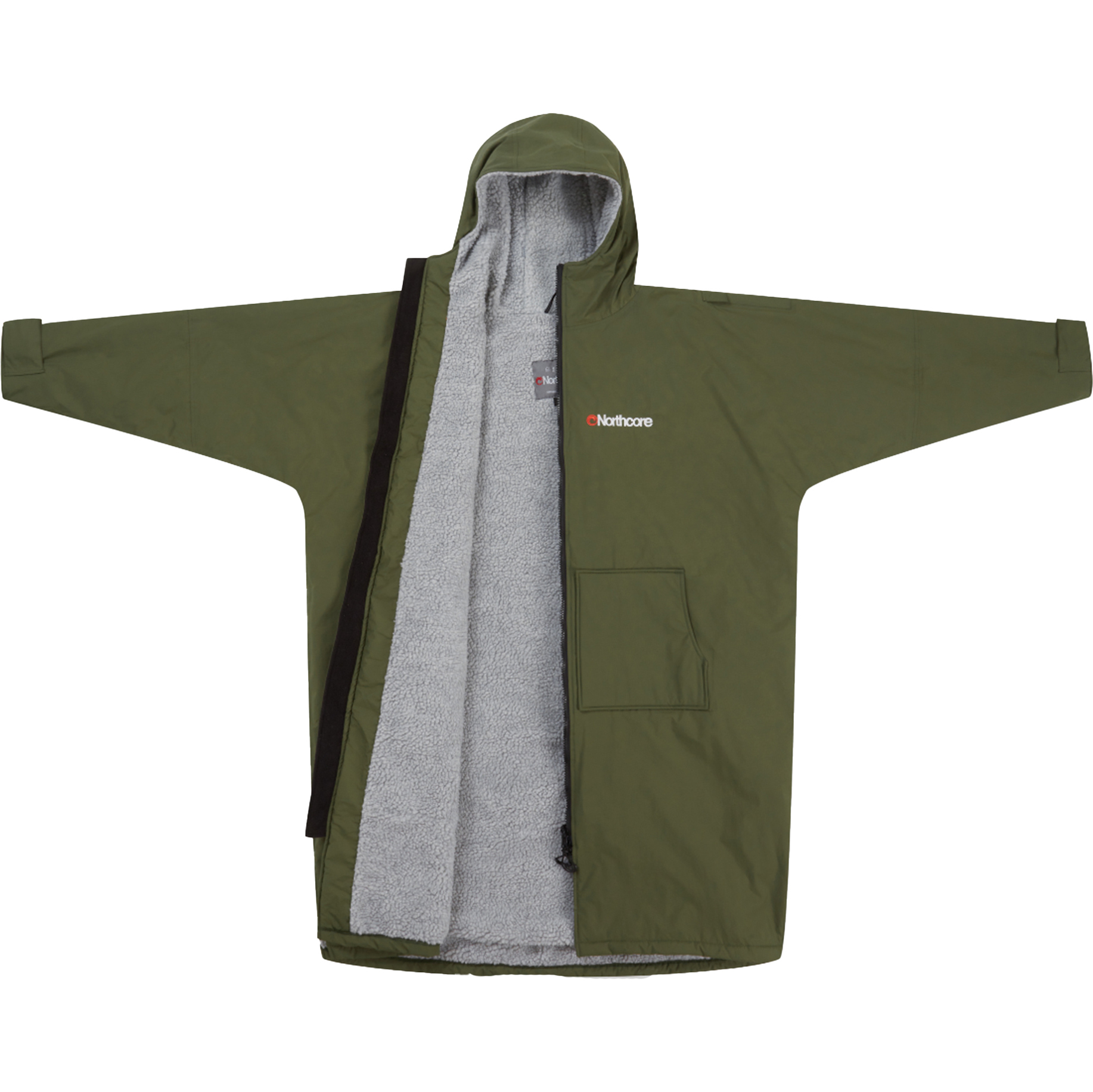 2025 Northcore Beach Basha Sport Long Sleeve Changing Robe / Poncho NOCO24N - Sage